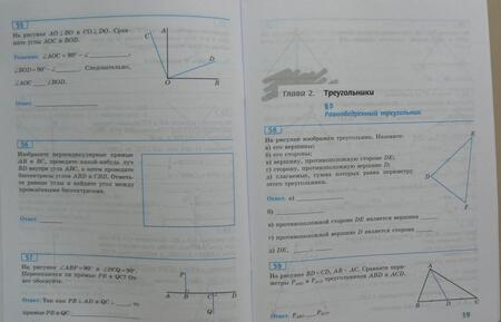 Фотография книги "Бутузов, Кадомцев, Прасолов: Геометрия. 7 класс. Рабочая тетрадь. ФГОС"