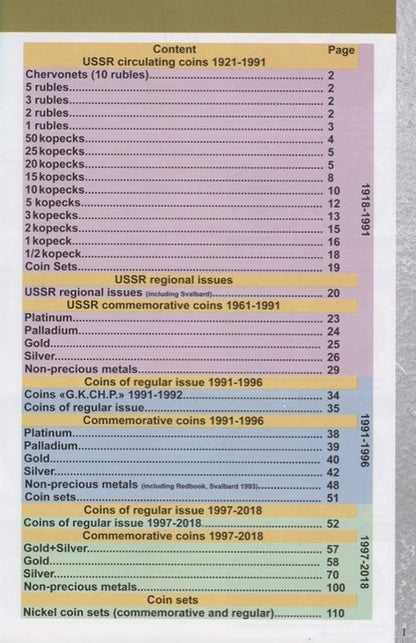 Фотография книги "Catalog of USSR and Russian Coins. 1918-2018"