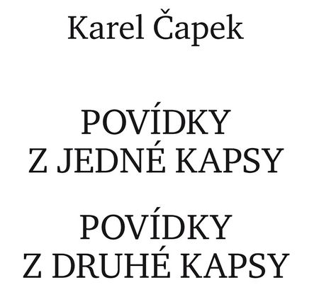 Фотография книги "Чапек: Рассказы из одного кармана. Рассказы из другого кармана"