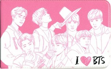 Обложка книги "Чехол для карточек "I love BTS""