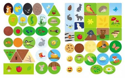 Фотография книги "Читаю по слогам. В лесу (+60 наклеек)"