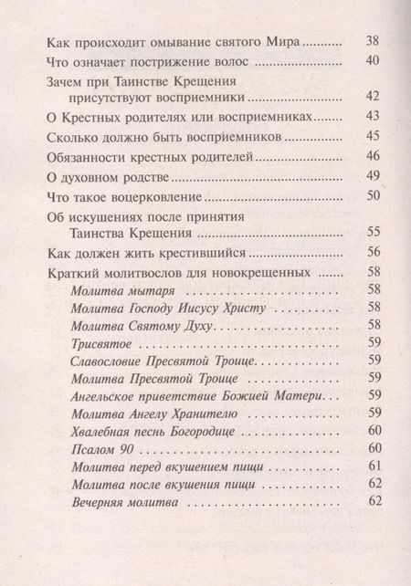Фотография книги "Что нужно знать о Святом Крещении и крестных родителях"