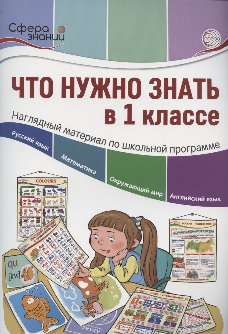 Обложка книги "Что нужно знать в 1 классе: наглядный материал по школьной программе"