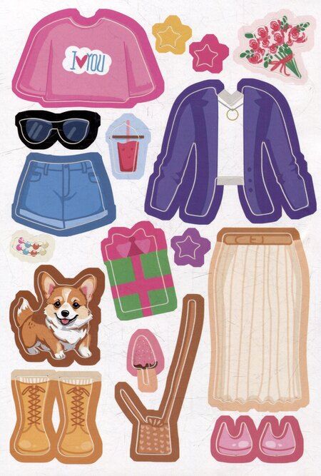 Фотография книги "Чудесные наряды. Модницы (более 50 наклеек)"