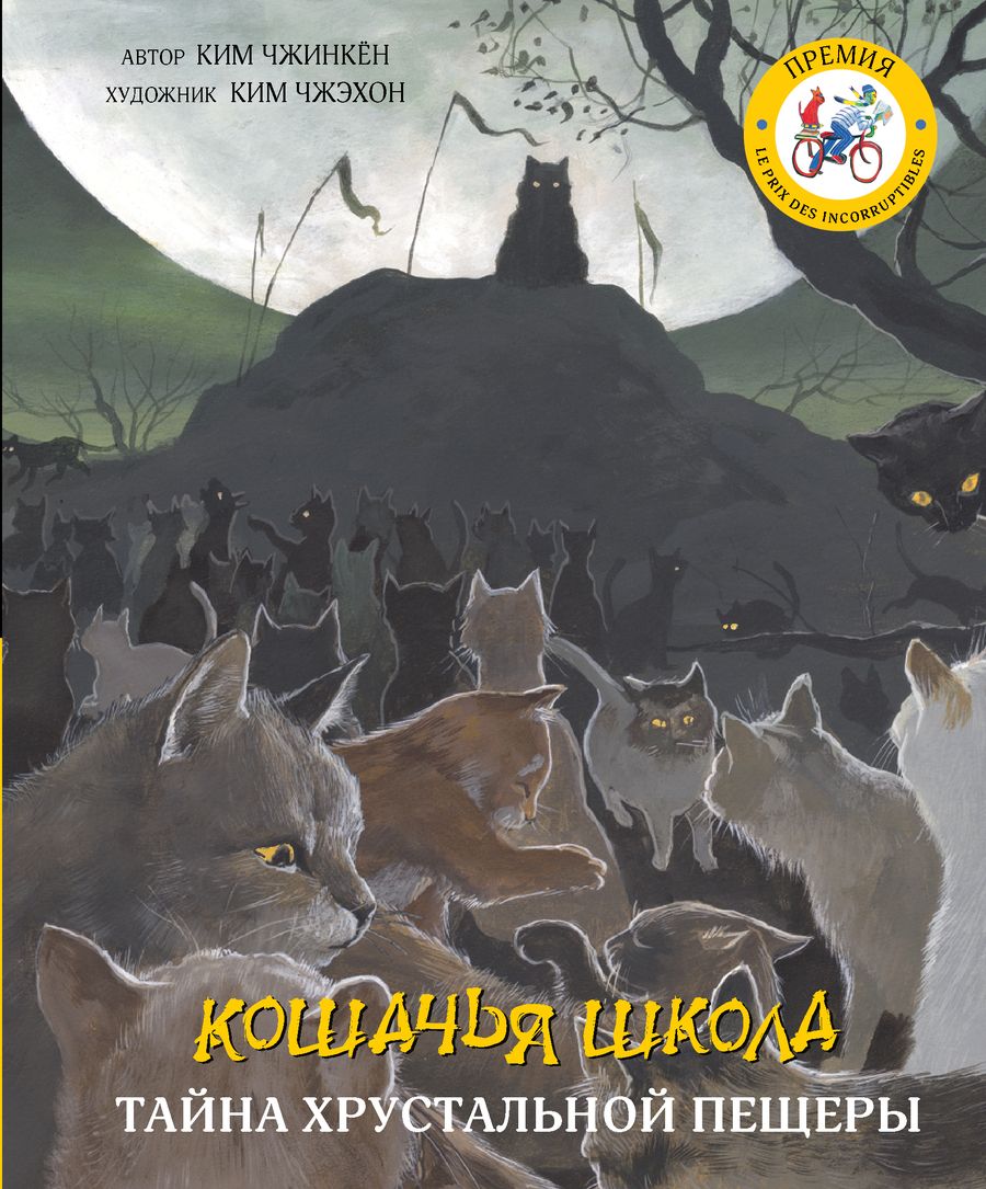 Обложка книги "Чжинкён Ким: Кошачья школа. Тайна хрустальной пещеры"