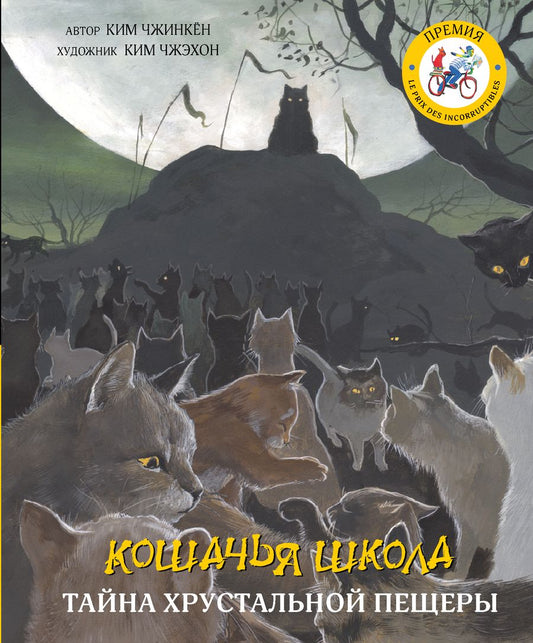 Обложка книги "Чжинкён Ким: Кошачья школа. Тайна хрустальной пещеры"