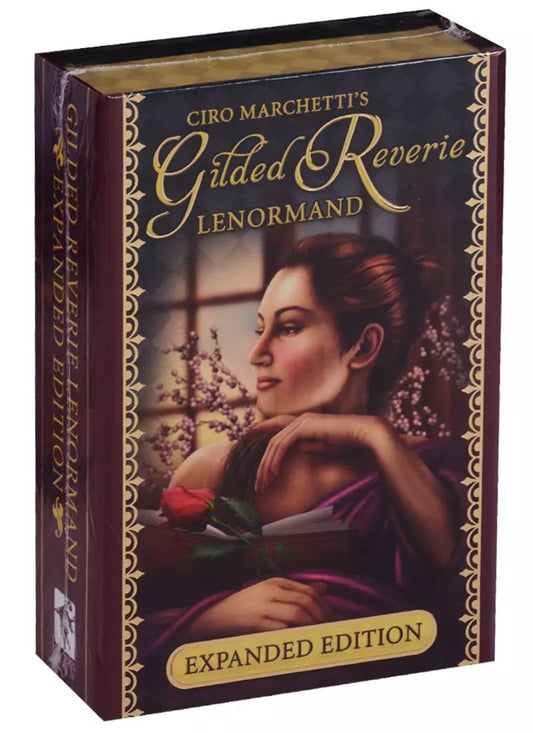 Обложка книги "Ciro Marchetti: Таро Аввалон, Gilded Reverie Lenormand Expanded Edition Золотой Ленорман Чиро Маркетти расширеный (карты+инструкци"