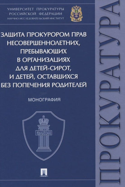 Обложка книги "Дамир Ережипалиев: Защита прокурором прав несовершеннолетних, пребывающих в организациях для детей-сирот, и детей, оставшихся без попечения родителей. Монография"