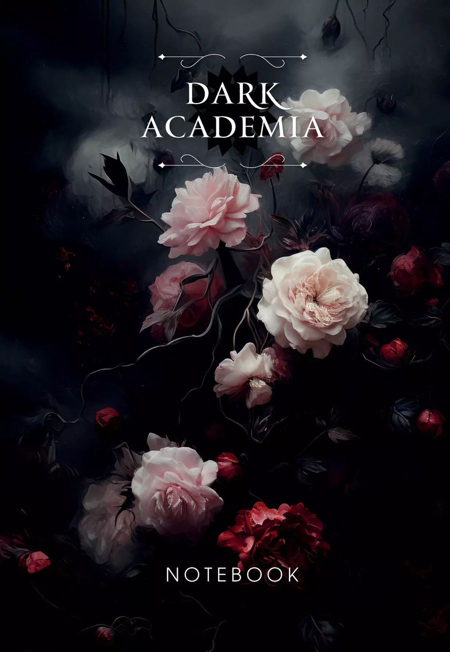 Обложка книги "Dark Academia notebook (цветы)"