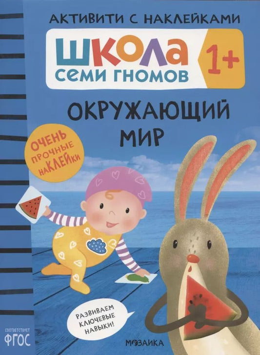 Обложка книги "Дарья Денисова: Окружающий мир 1+ (Школа Cеми Гномов. Активити с наклейками)"