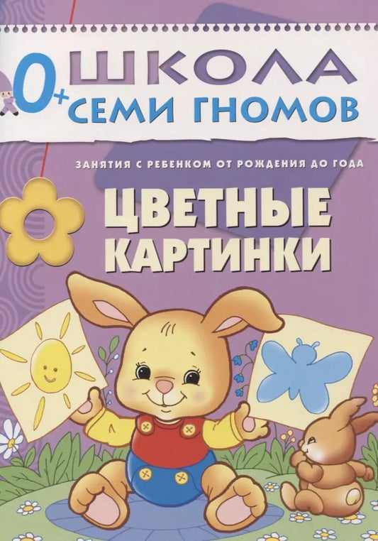 Обложка книги "Дарья Денисова: Цветные картинки. Занятия с ребенком от рождения до года."