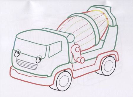 Фотография книги "Дарья Морозова: Транспорт. Раскраски с цветным контуром"