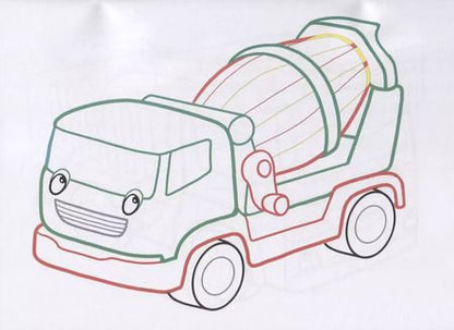 Фотография книги "Дарья Морозова: Транспорт. Раскраски с цветным контуром"