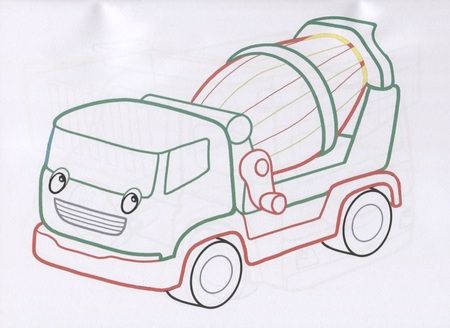 Фотография книги "Дарья Морозова: Транспорт. Раскраски с цветным контуром"