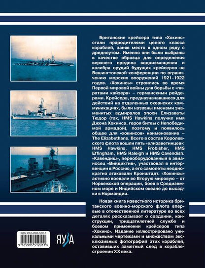 Фотография книги "Дашьян: Британские крейсера типа «Хокинс». Предтечи «вашингтонских крейсеров»"
