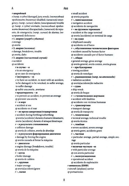 Фотография книги "Дегтярев: Русско-англо-испанский морской словарь"