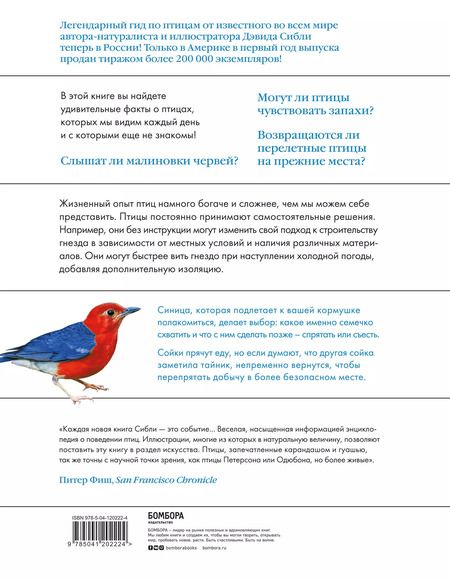 Фотография книги "Дэвид Сибли: Каково быть птицей: о полетах и гнездовании, кормлении и пении. Как и чем живут самые известные птицы на земле"