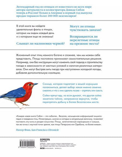 Фотография книги "Дэвид Сибли: Каково быть птицей: о полетах и гнездовании, кормлении и пении. Как и чем живут самые известные птицы на земле"