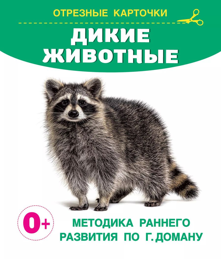 Обложка книги "Дикие животные. Отрезные карточки"