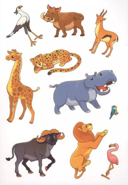 Фотография книги "Дикие животные. Панорамка с многоразовыми наклейками"