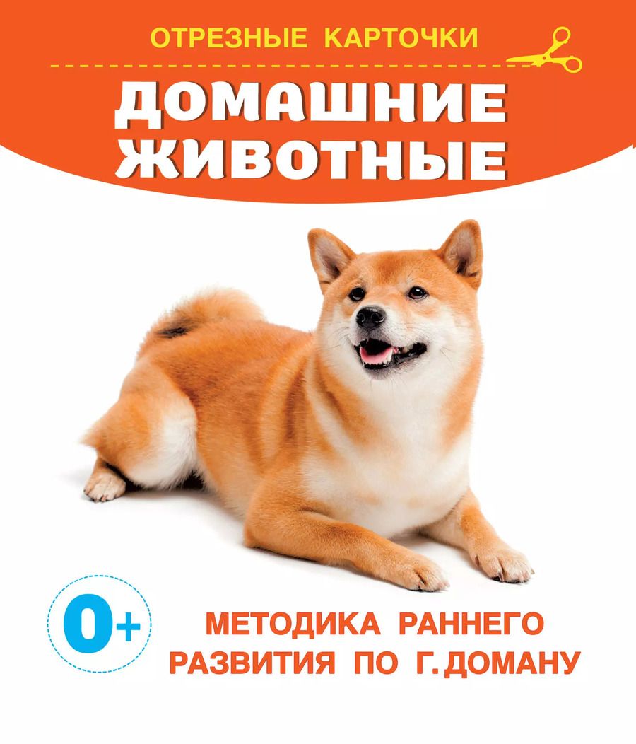 Обложка книги "Домашние животные. Отрезные карточки"