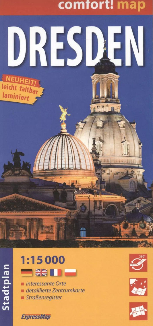 Обложка книги "Dresden. Ламинированная карта"