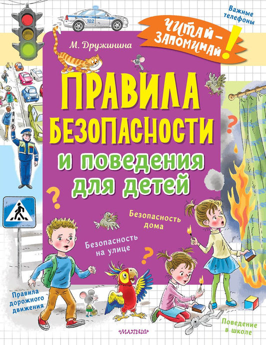 Обложка книги "Дружинина: Правила безопасности и поведения для детей"