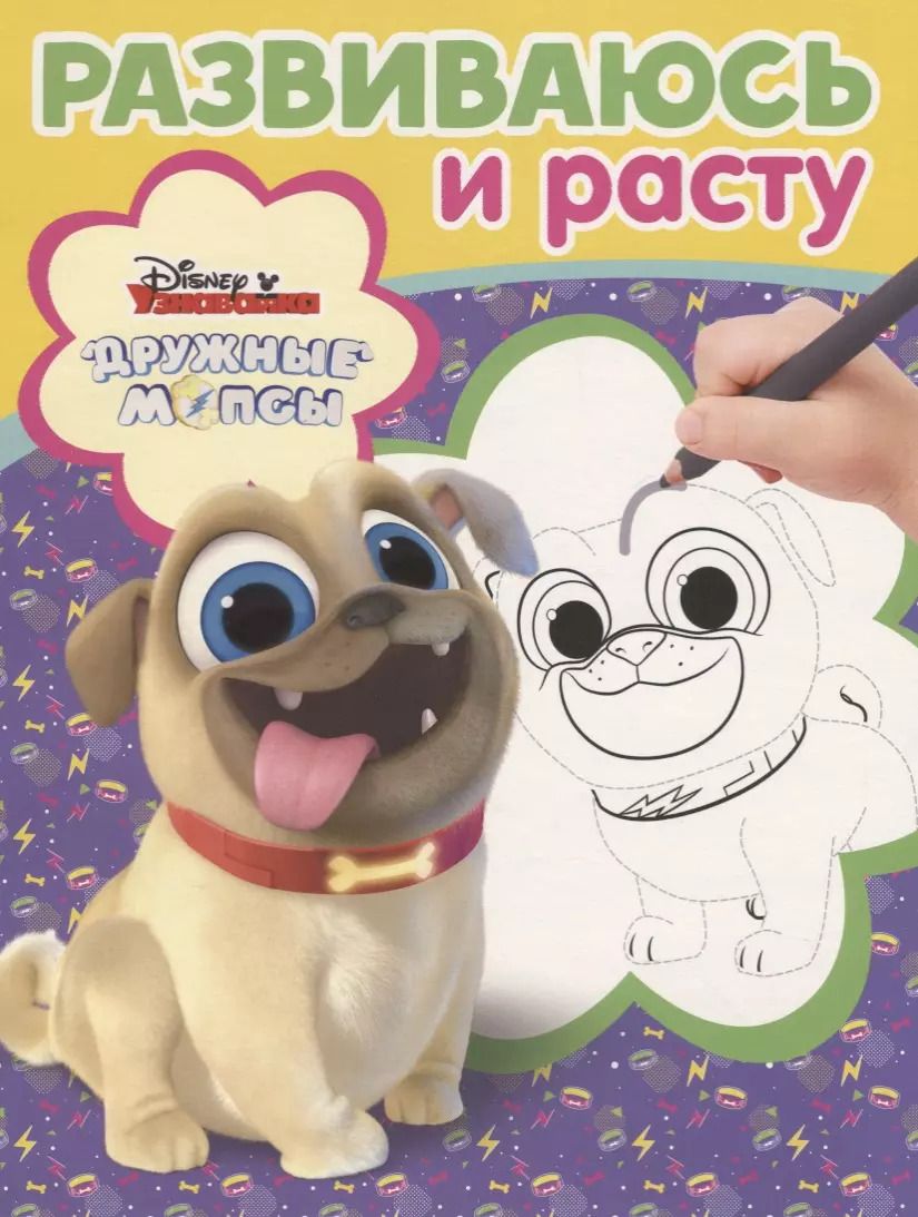 Обложка книги "Дружные мопсы. РИР № 1905. Развиваюсь и расту"