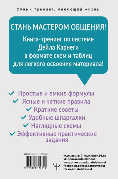 Фотография книги "Дуглас Мосс: Карнеги. Все приемы общения в схемах и таблицах. Экспресс-курс"