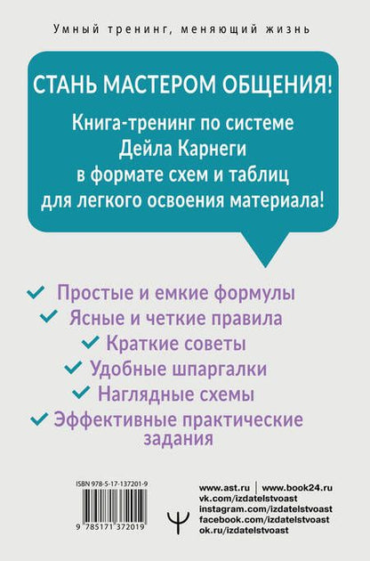 Фотография книги "Дуглас Мосс: Карнеги. Все приемы общения в схемах и таблицах. Экспресс-курс"