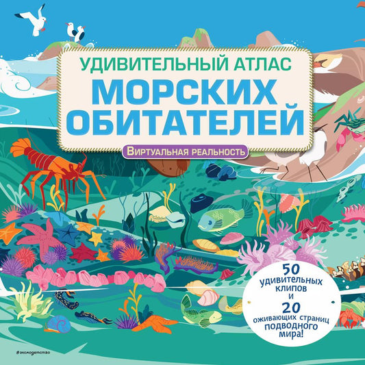 Обложка книги "Джейми Коллинз: Удивительный атлас морских обитателей. Виртуальная реальность"