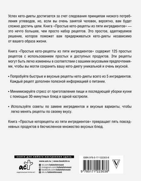 Фотография книги "Джен Фиш: Простые кеторецепты из пяти ингредиентов"