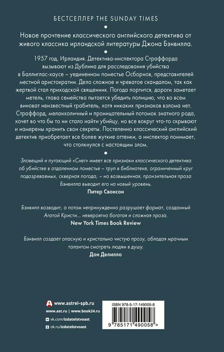 Фотография книги "Джон Бэнвилл: Снег"