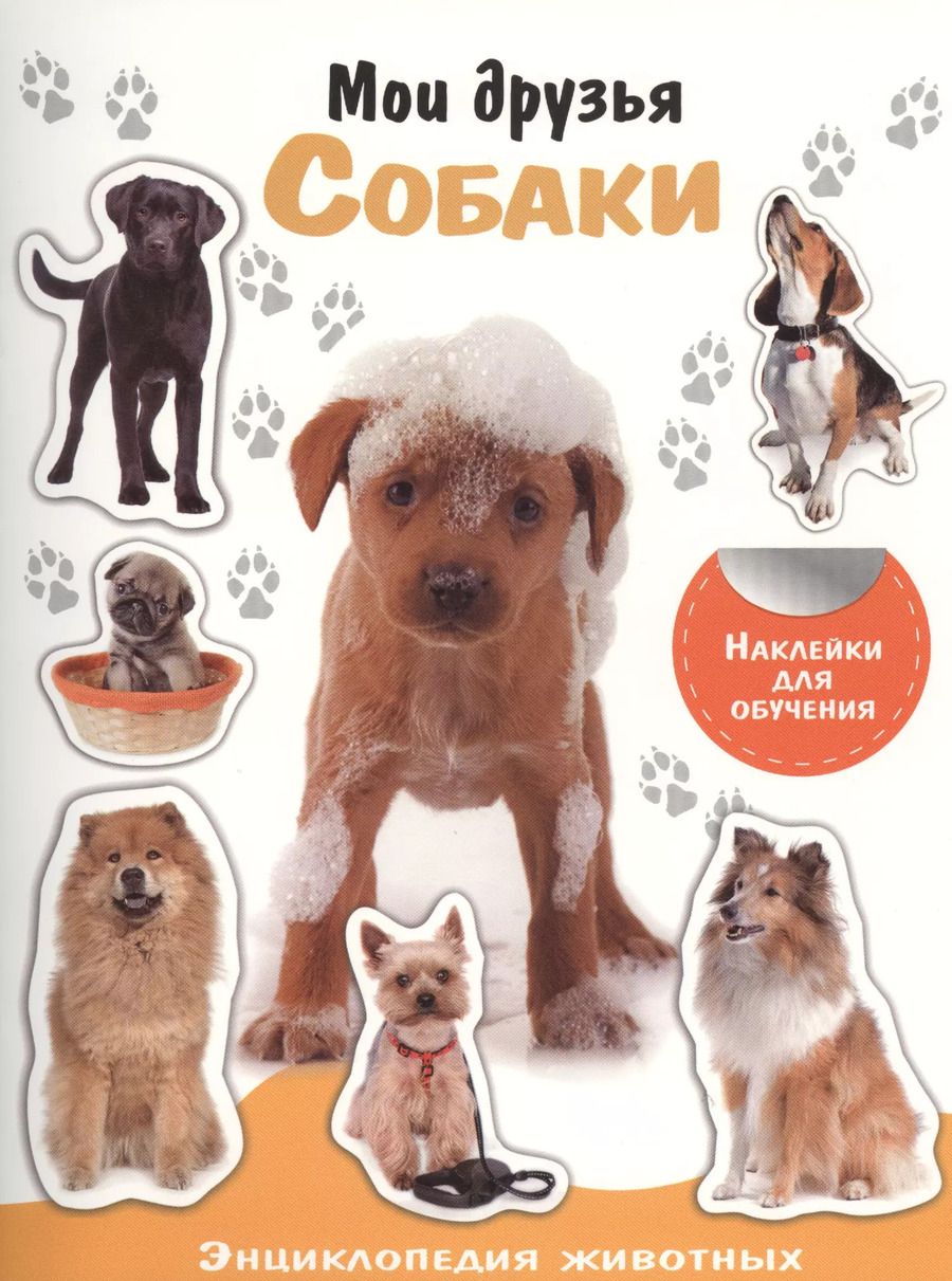 Обложка книги "Энциклопедия животных с накл. Мои друзья - собаки"