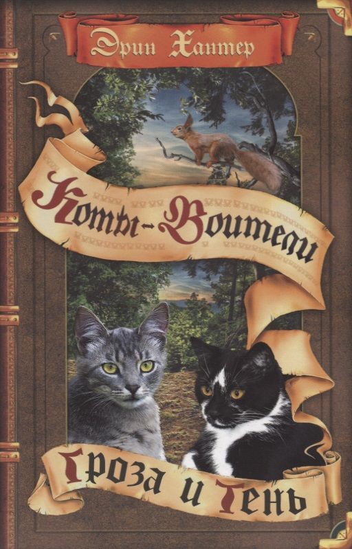 Обложка книги "Эрин Хантер: Гроза и Тень"