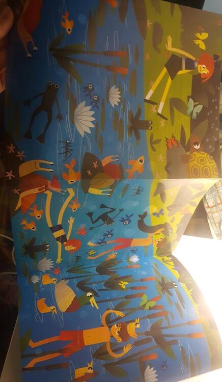 Фотография книги "Этери Заболотная: На пруду. Книжка-гармошка с наклейками"