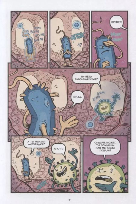 Фотография книги "Фалинн Кох: Вирусы и микробы. Научный комикс"