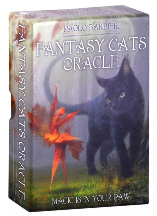 Обложка книги "Паоло Барбьери: Оракул Кошки Фэнтези / Fantasy cats oracle (23 карты + книга)"