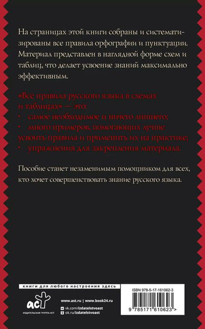 Фотография книги "Филипп Алексеев: Все правила русского языка в схемах и таблицах"