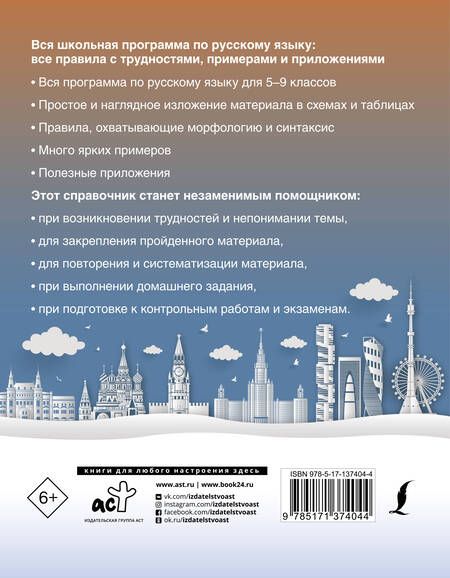 Фотография книги "Филипп Алексеев: Вся школьная программа по русскому языку: все правила с трудностями, примерами и приложениями"