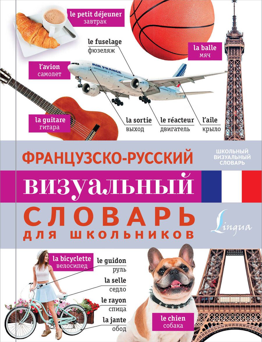 Обложка книги "Французско-русский визуальный словарь для школьников"