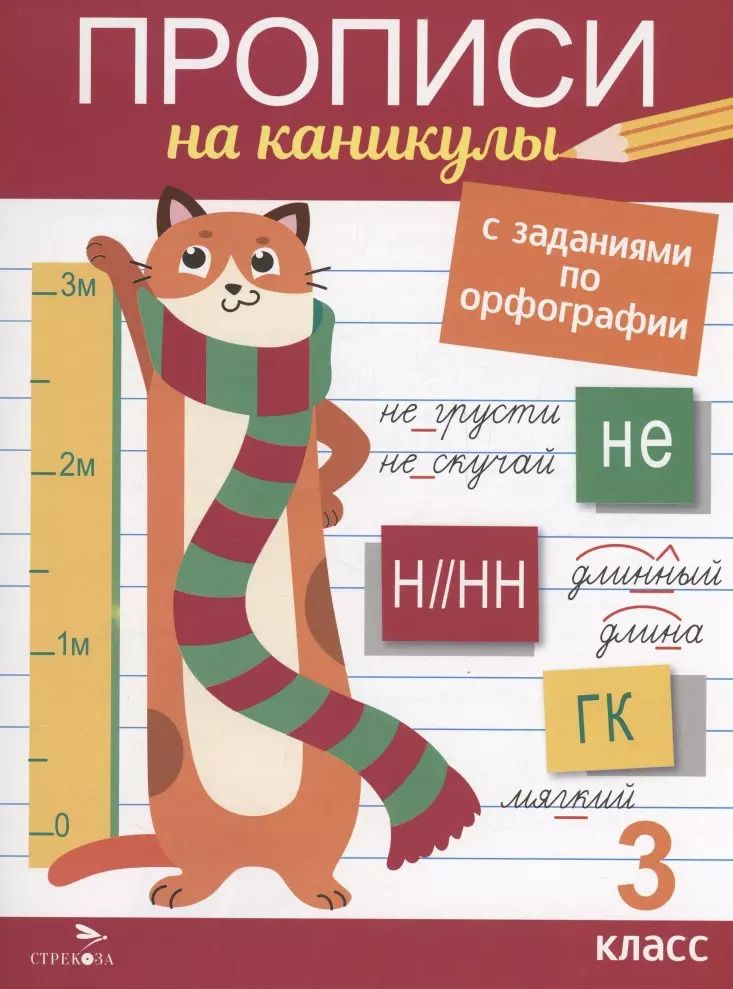 Обложка книги "Галина Сычёва: Прописи на каникулы с заданиями по орфографии.3 класс"