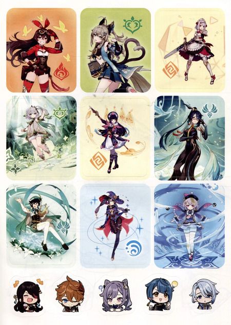 Фотография книги "Genshin Impact. Раскраска с наклейками"