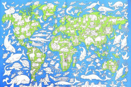 Фотография книги "Гигантская карта. Мир животных"
