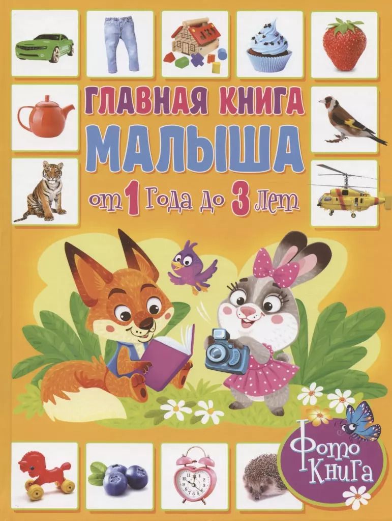 Обложка книги "Главная книга малыша от 1 года до 3 лет. Фотокнига"