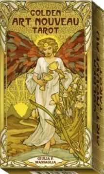 Обложка книги "Джулия Ф.: Золотое Таро Уэйт Арт-Нуво / Golden Art Nouveau Tarot. 78 карт с инструкцией"