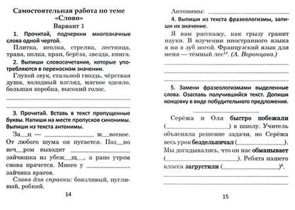 Фотография книги "Голованова, Ткаченко: Русский язык. 3 класс. Самостоятельные работы"