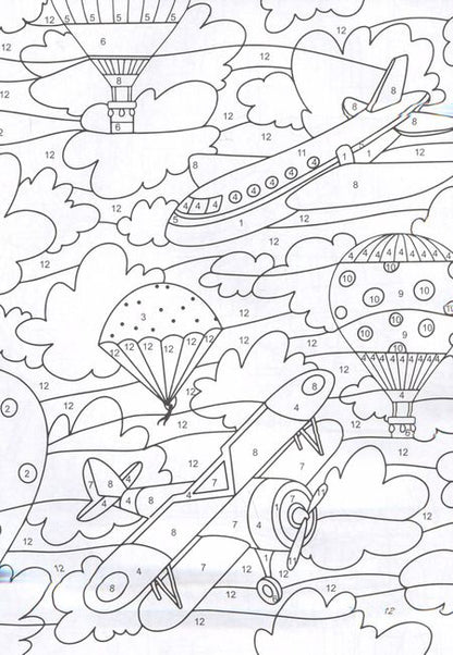 Фотография книги "Город. Раскраска по номерам"