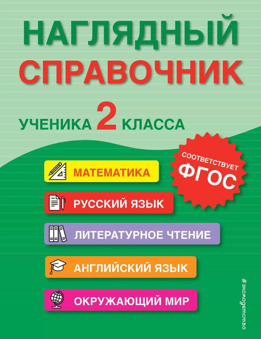 Обложка книги "Горохова, Хацкевич, Пожилова: Наглядный справочник ученика 2 класса"