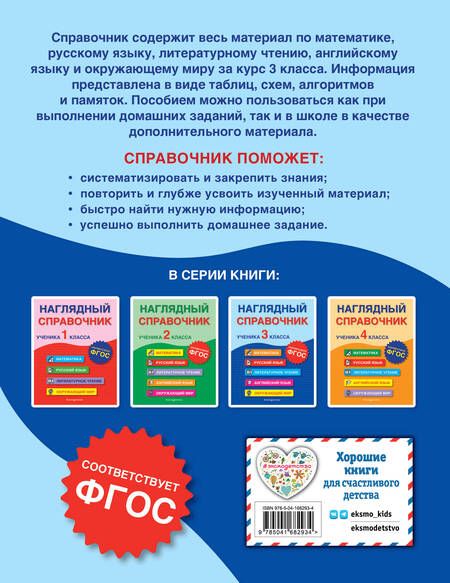 Фотография книги "Горохова, Пожилова, Хацкевич: Наглядный справочник ученика 3-го класса"